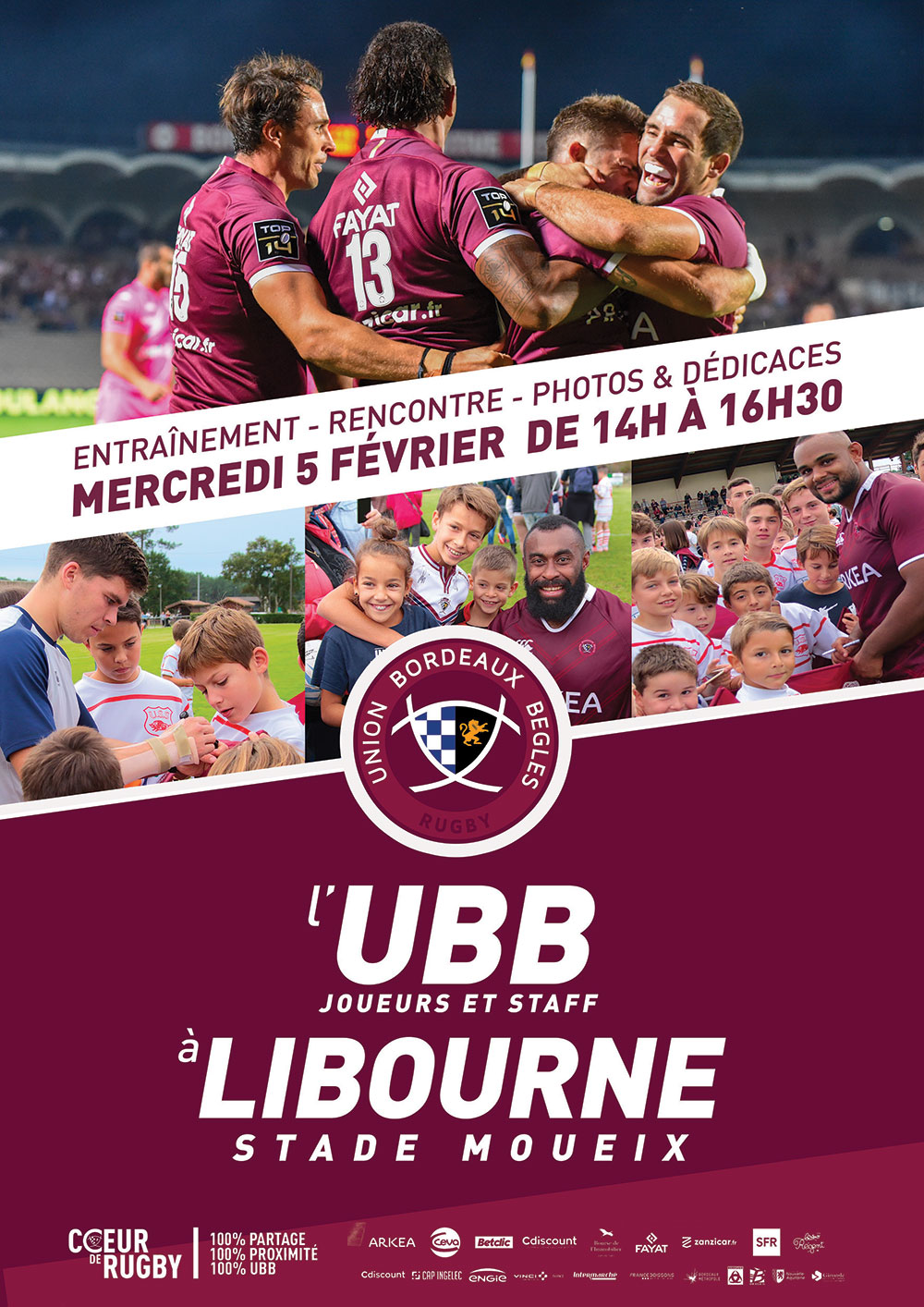 Entrainement d&eacute;localis&eacute; &agrave; Libourne pour l'UBB